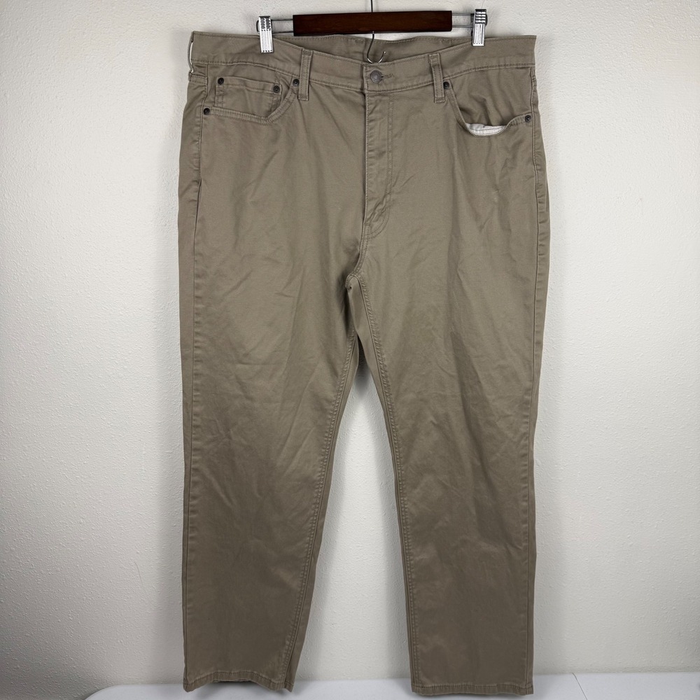 Levis 541 Athletic Taper Pants Mens 40x32 Khaki Tan Chino‎ Twill 18181-0040